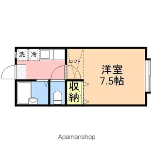 プレジオ新潟坂井【107号室】の間取り