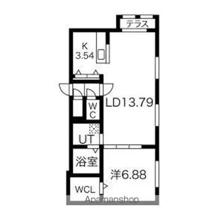 シャトーライフ中島公園1【1階】の間取り