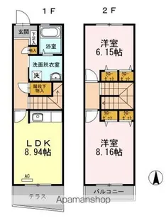 アメニティうちのⅢ【106号室】の間取り