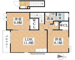 グランデドリーム【203号室】の間取り