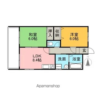 ミドール南ヶ丘【501号室】の間取り