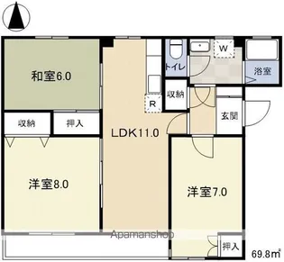 マンション小林【3階】の間取り