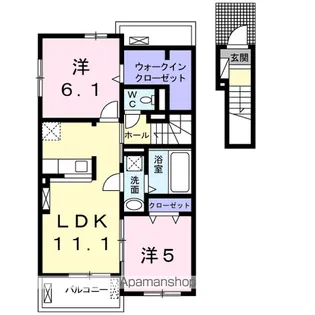 レジデンス小山 Ⅰ【2階】の間取り