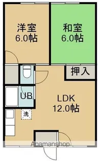 みやびアパート八幡【202号室】の間取り