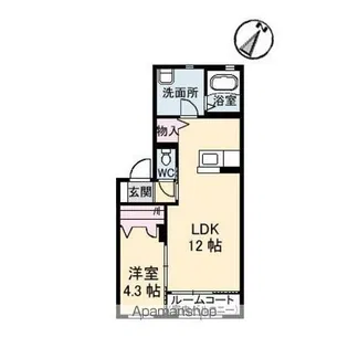 プリムヴェール 壱番館【2階】の間取り