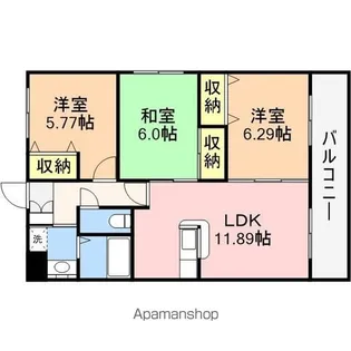 フォルスト向陽【2階】の間取り