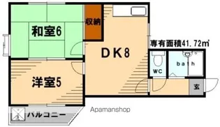 カーサビオレット【4階】の間取り