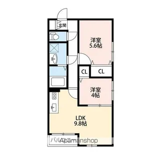 CLAIR LA MAISON茅ヶ崎【103号室】の間取り