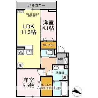 メルベーユ【2階】の間取り