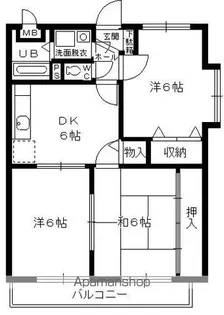 ボヌール大門【3階】の間取り