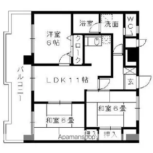 ネオハイツ薬院【10階】の間取り