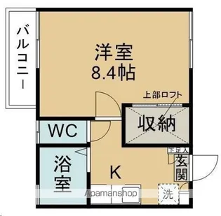 バーシティハウス花壇B棟【2階】の間取り