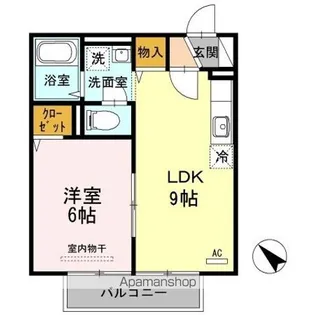 セジュール上ノ山 B棟【2階】の間取り