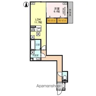 Dアヴァンス高富C【1階】の間取り