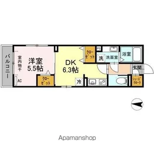 ボヌール御器所【3階】の間取り