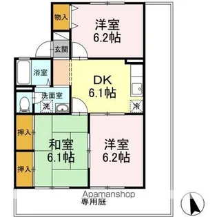 ルミエール楡木 B棟【1階】の間取り