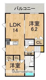 シャーメゾンN・T【2階】の間取り
