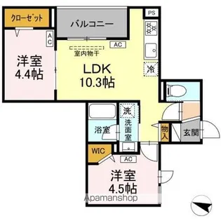 セレスティア中野鷺ノ宮【2階】の間取り