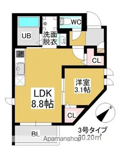 REGALEST次郎丸Ⅱ【303号室】の間取り