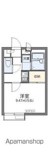 レオパレスクレスト千寿二号舘【3階】の間取り