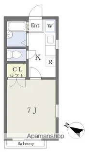 エクセルシャトー中山【201号室】の間取り