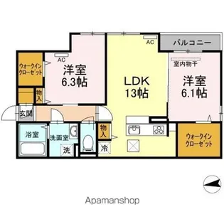 リリックガーデン【1階】の間取り