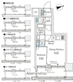 リビオメゾン御茶ノ水EAST【9階】の間取り