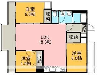ハイツ南【4階】の間取り