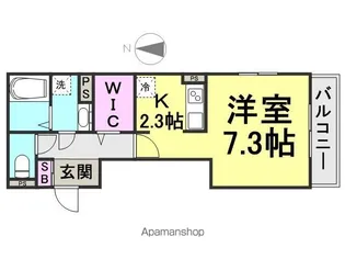 グリューネ塚口【1階】の間取り