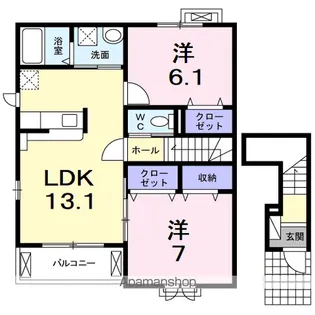 インサイドⅠ【2階】の間取り