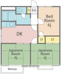 諏訪山ハイツ【2階】の間取り