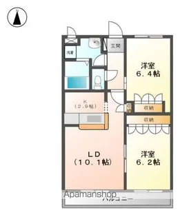 MIRADOR YAMAKA (ミラドール ヤマカ)【203号室】の間取り