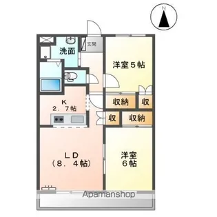 エバーハイツYASUDA【2階】の間取り
