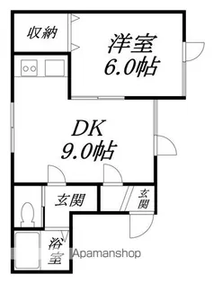 パステルコートミナト【207号室】の間取り