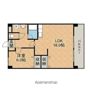 アメニティ貴生川【2-D号室】の間取り
