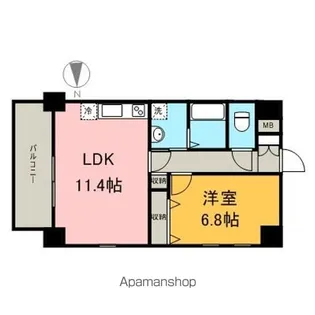 アクシス【6階】の間取り