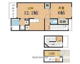 東京都八王子市打越町【アパート】の間取り