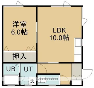 宮前町14番1棟2戸(ミヤマエチョウジュウヨンバントムネニコ)【2階】の間取り