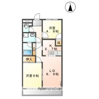 ベルエアー【205号室】の間取り