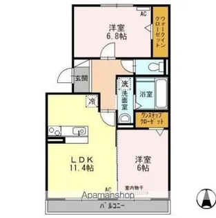 アステール【3階】の間取り
