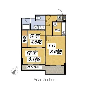ロイヤルコートときわ台【8階】の間取り