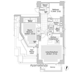 パークフラッツ渋谷神山町【9階】の間取り