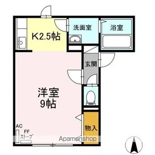 ハイセレールつるや【1階】の間取り