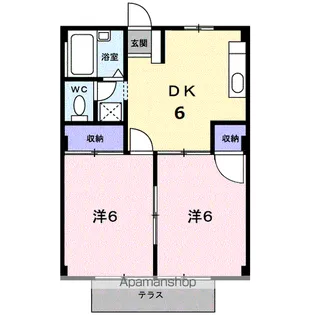 シティハイツ高橋B【1階】の間取り