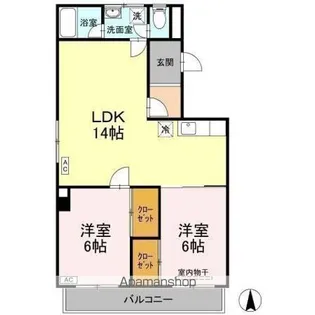 その木ハイツ【2階】の間取り