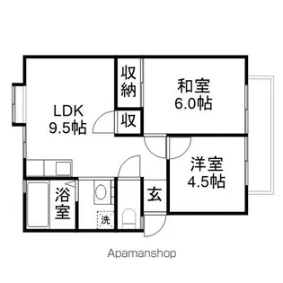 ハイツ鳥越 B【2階】の間取り