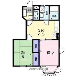 アール ド ヴィーヴル A【1階】の間取り
