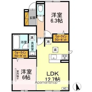 グレイスマチハタ【1階】の間取り