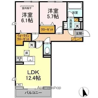 フェリシア【1階】の間取り