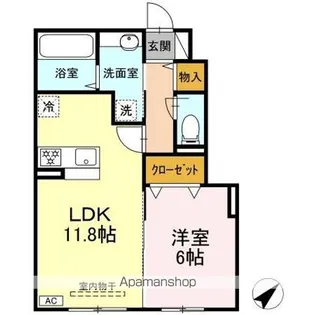 トリシア佐竹町【1階】の間取り